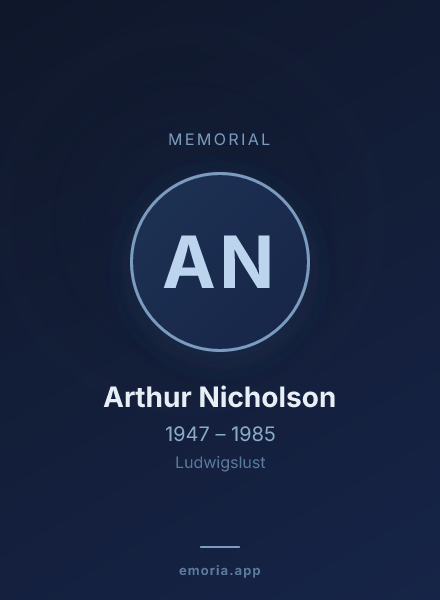 Memorial portrait of Arthur Nicholson