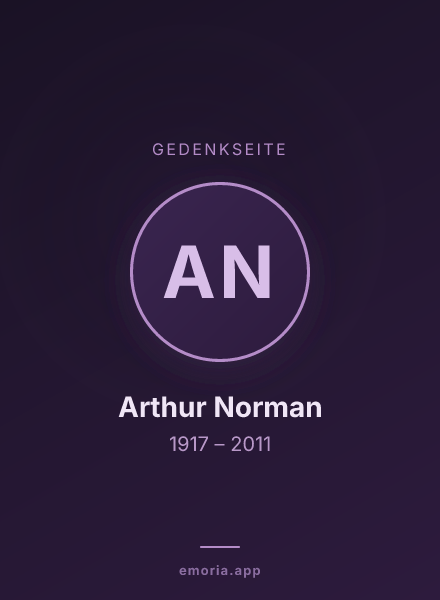 Gedenkportrait von Arthur Norman