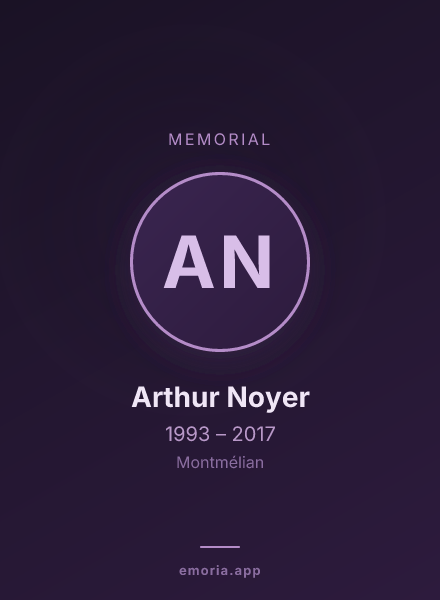 Memorial portrait of Arthur Noyer