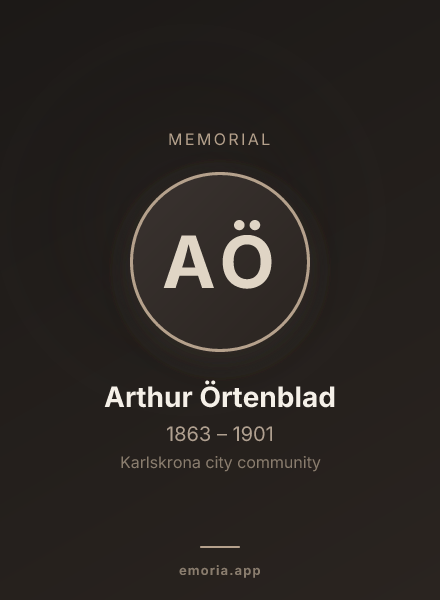 Memorial portrait of Arthur Örtenblad