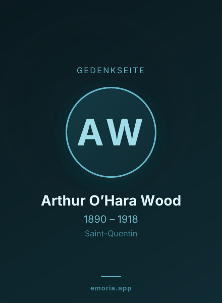 Gedenkportrait von Arthur O’Hara Wood