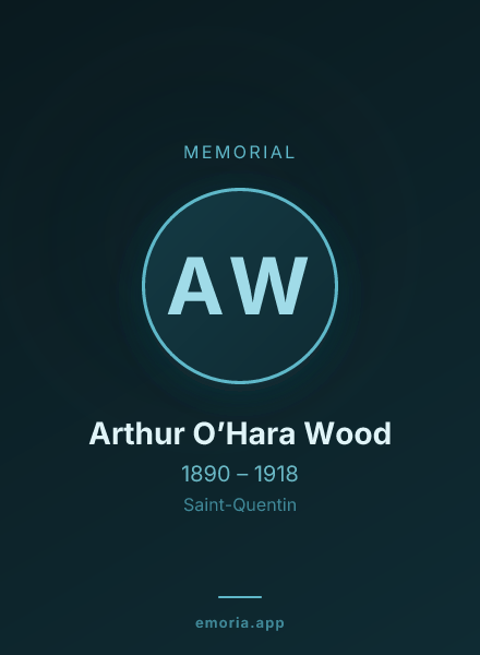 Memorial portrait of Arthur O’Hara Wood
