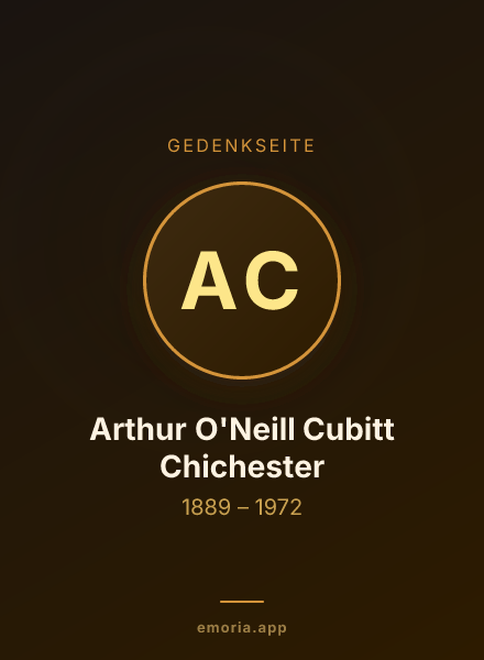 Gedenkportrait von Arthur O'Neill Cubitt Chichester