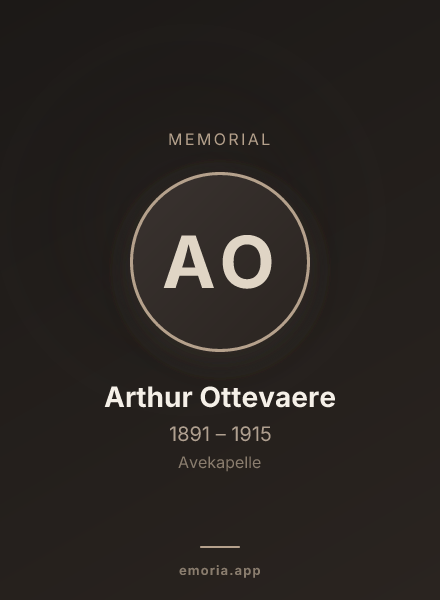 Memorial portrait of Arthur Ottevaere