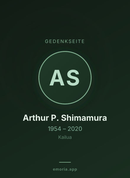 Gedenkportrait von Arthur P. Shimamura