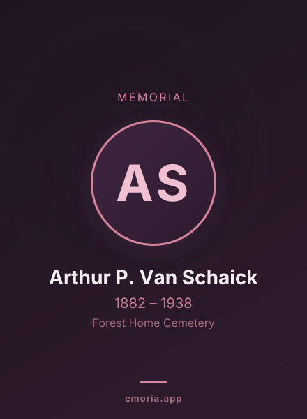 Memorial portrait of Arthur P. Van Schaick
