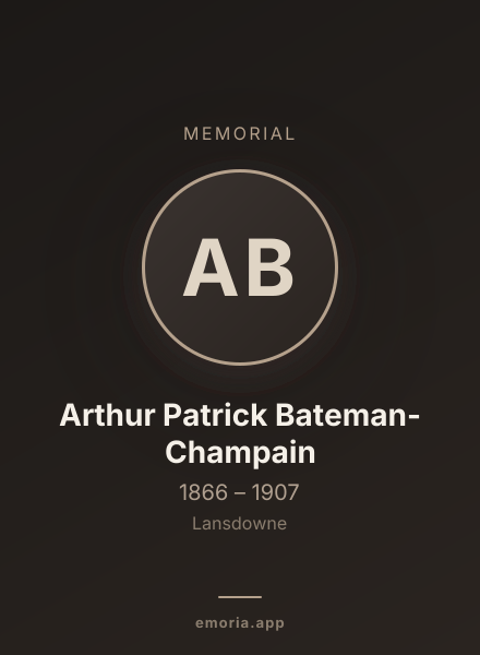 Memorial portrait of Arthur Patrick Bateman-Champain