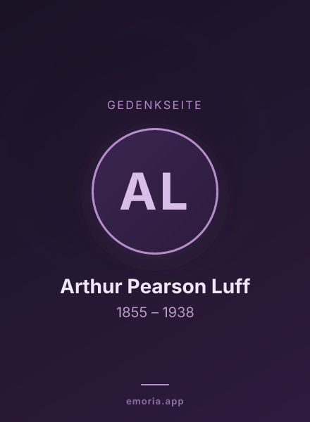 Gedenkportrait von Arthur Pearson Luff