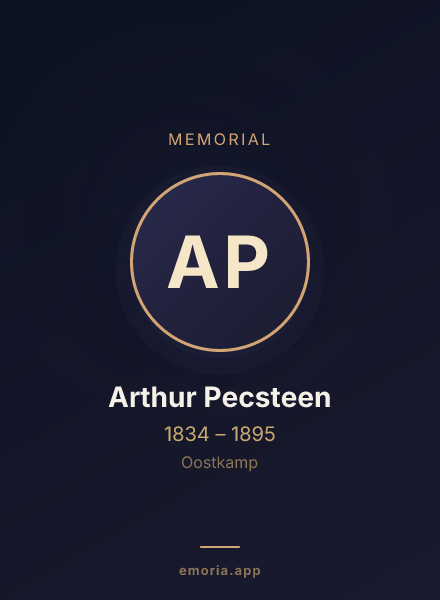 Memorial portrait of Arthur Pecsteen