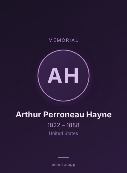 Memorial portrait of Arthur Perroneau Hayne
