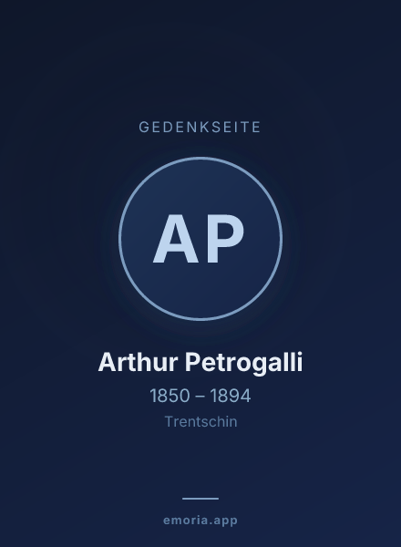 Gedenkportrait von Arthur Petrogalli