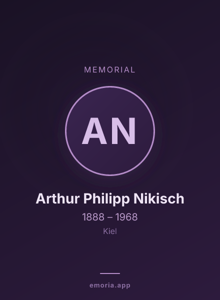 Memorial portrait of Arthur Philipp Nikisch