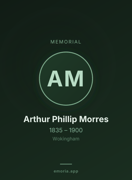 Memorial portrait of Arthur Phillip Morres