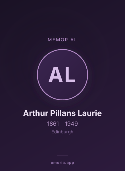 Memorial portrait of Arthur Pillans Laurie