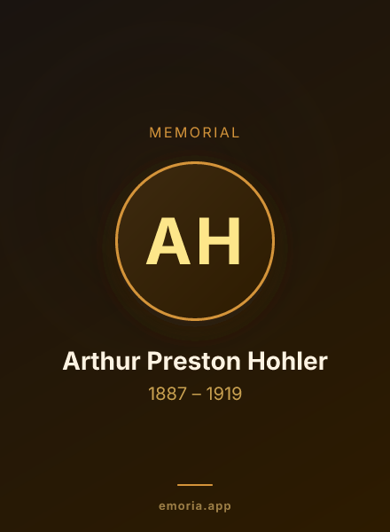 Memorial portrait of Arthur Preston Hohler
