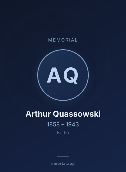 Memorial portrait of Arthur Quassowski
