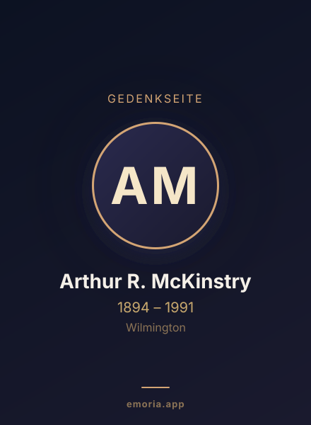 Gedenkportrait von Arthur R. McKinstry