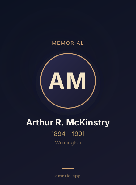 Memorial portrait of Arthur R. McKinstry