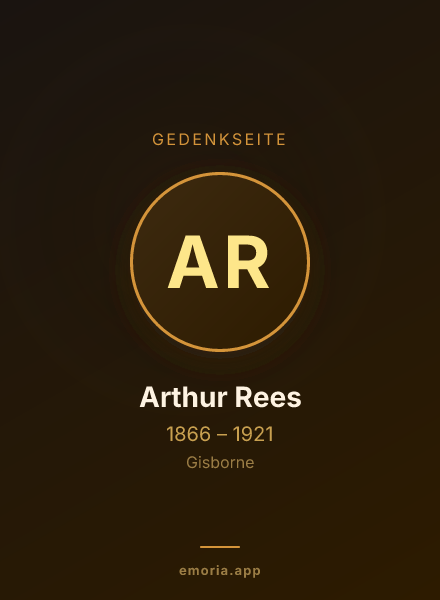 Gedenkportrait von Arthur Rees