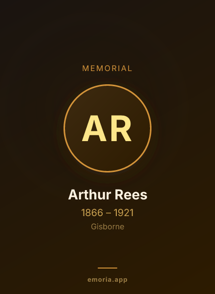 Memorial portrait of Arthur Rees
