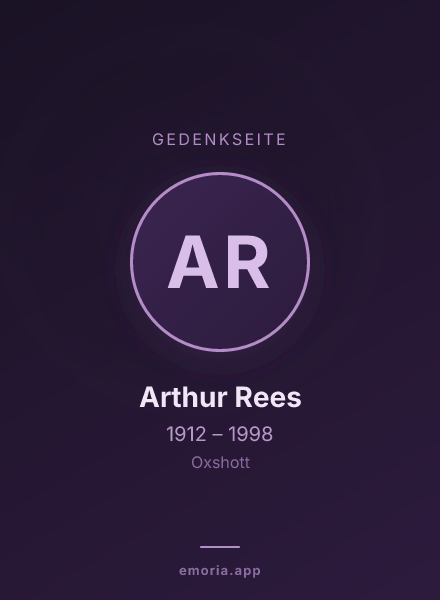 Gedenkportrait von Arthur Rees