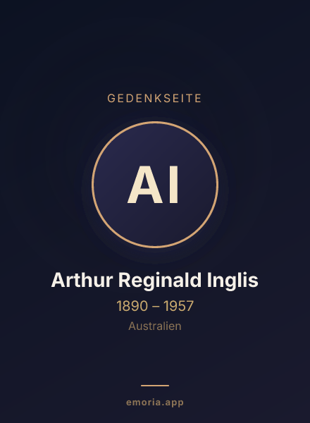 Gedenkportrait von Arthur Reginald Inglis