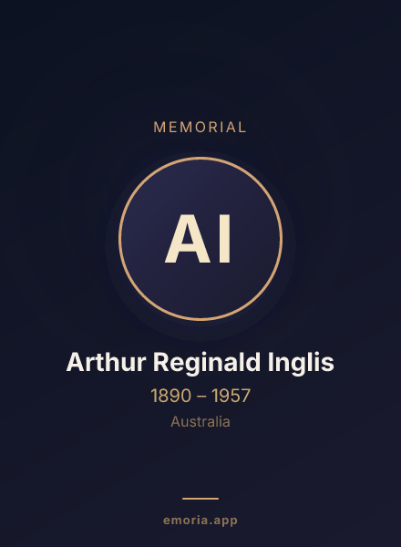 Memorial portrait of Arthur Reginald Inglis