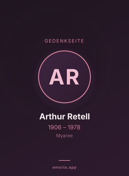Gedenkportrait von Arthur Retell