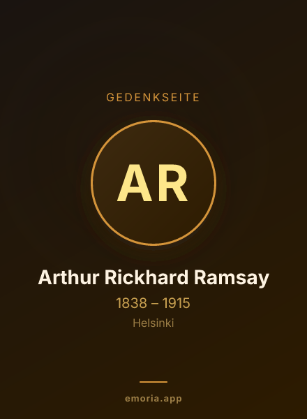 Gedenkportrait von Arthur Rickhard Ramsay