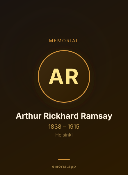 Memorial portrait of Arthur Rickhard Ramsay