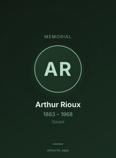 Memorial portrait of Arthur Rioux