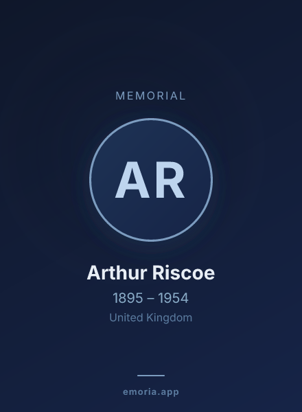 Memorial portrait of Arthur Riscoe