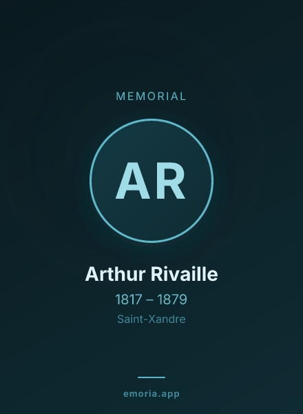 Memorial portrait of Arthur Rivaille