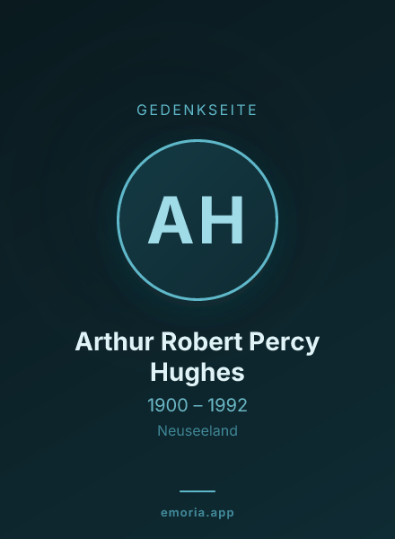 Gedenkportrait von Arthur Robert Percy Hughes