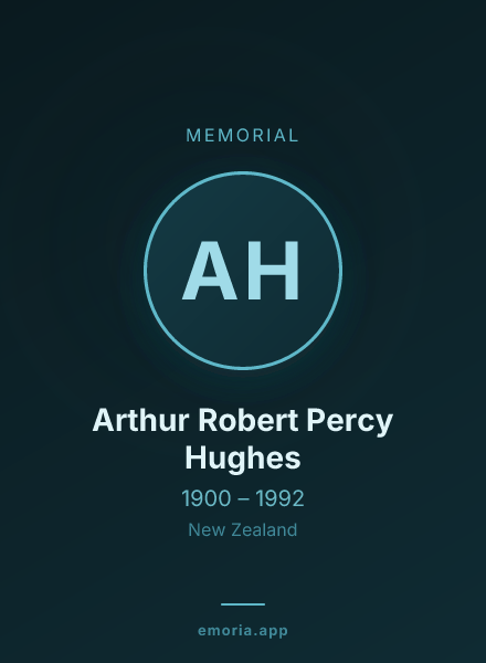 Memorial portrait of Arthur Robert Percy Hughes