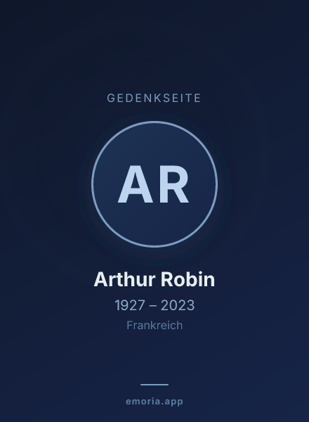 Gedenkportrait von Arthur Robin