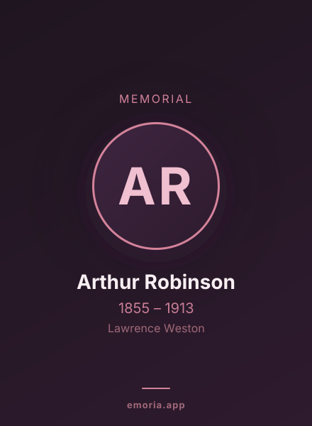 Memorial portrait of Arthur Robinson