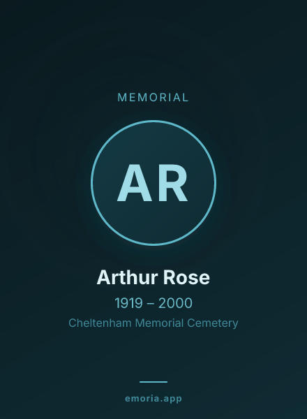 Memorial portrait of Arthur Rose