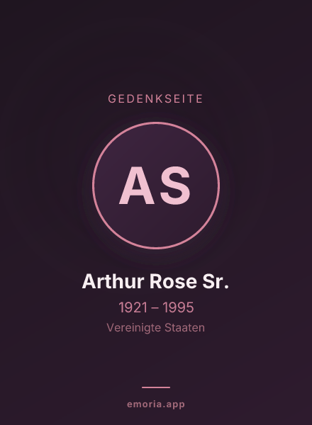 Gedenkportrait von Arthur Rose Sr.