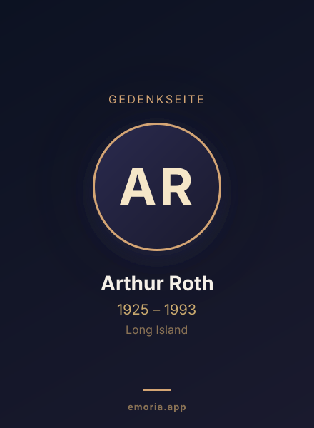 Gedenkportrait von Arthur Roth