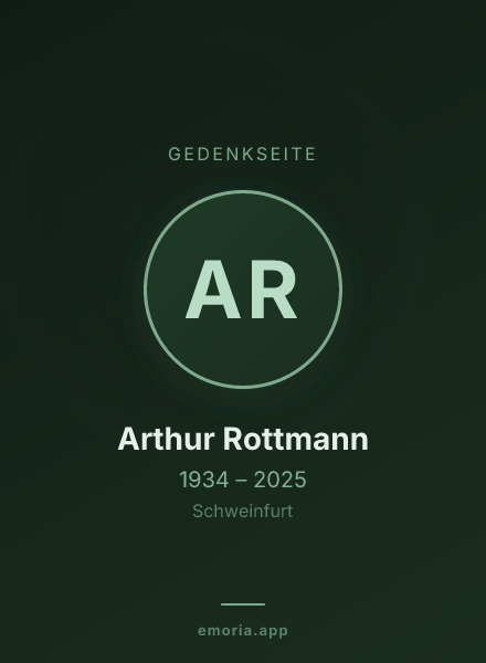 Gedenkportrait von Arthur Rottmann