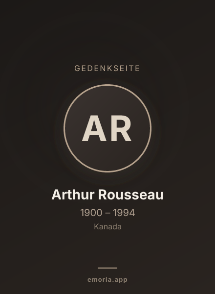Gedenkportrait von Arthur Rousseau