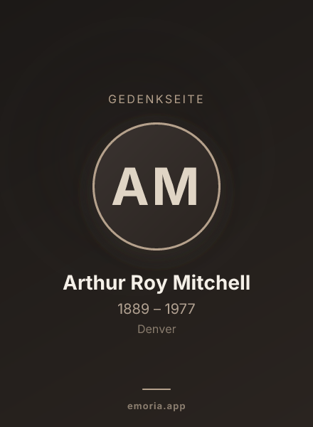 Gedenkportrait von Arthur Roy Mitchell