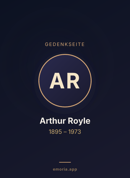 Gedenkportrait von Arthur Royle