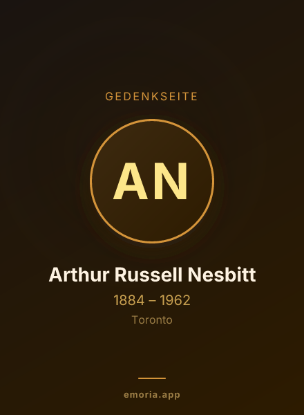 Gedenkportrait von Arthur Russell Nesbitt