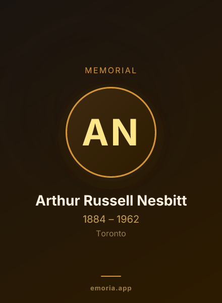 Memorial portrait of Arthur Russell Nesbitt
