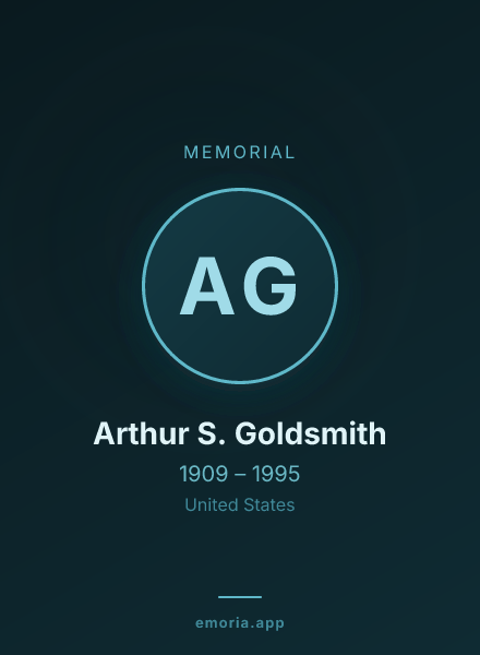 Memorial portrait of Arthur S. Goldsmith