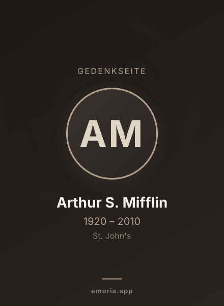 Gedenkportrait von Arthur S. Mifflin