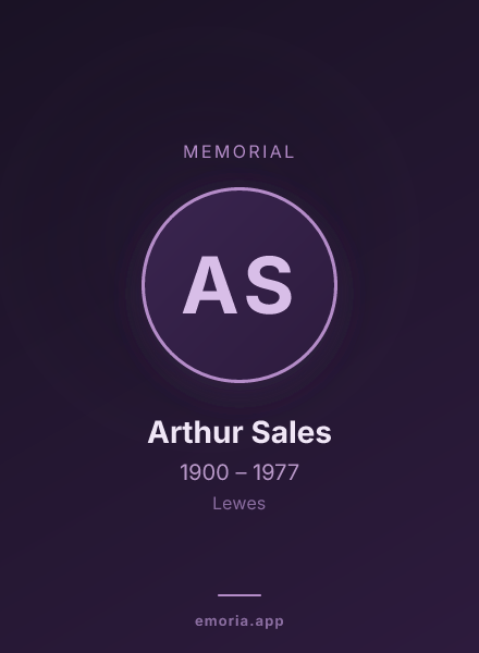 Memorial portrait of Arthur Sales
