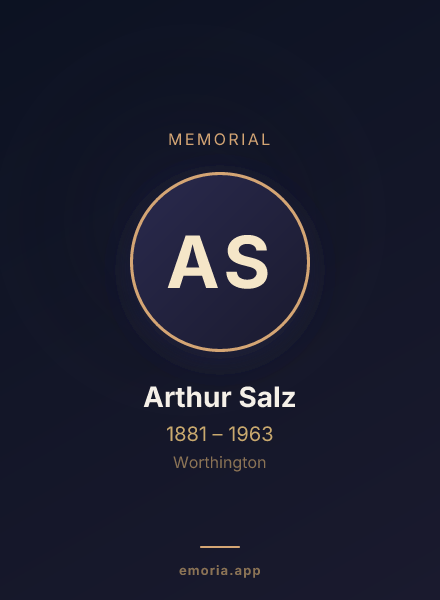Memorial portrait of Arthur Salz